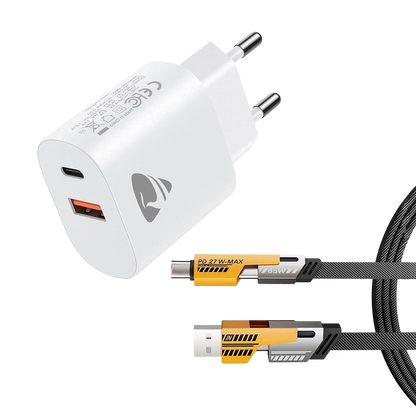 Pack Fusion Pro Plus – Câble universel 4-en-1 + Bloc Chargeur rapide